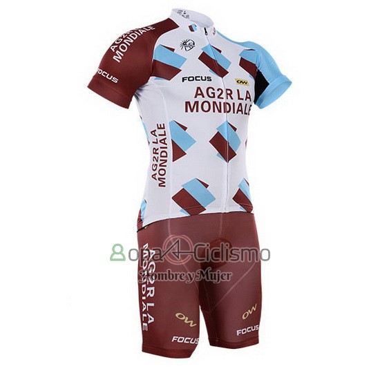 Ag2rla Ropa Ciclismo Culotte Corto 2016 Mangas Cortas Brown